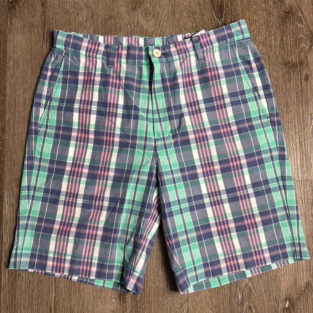 Vineyard Vines Mens 32 Breaker Plaid 9" Shorts Cotton‎ 1H0225 Pockets